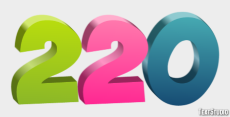 220 Texteffekt