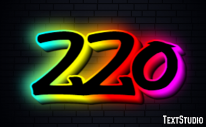 220 Efeito de texto