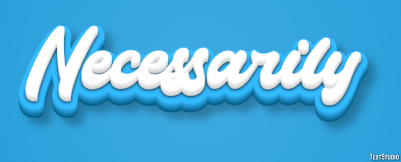 Necessarily Эффект текста