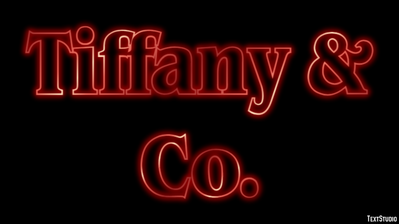 Tiffany & Co. Text effect