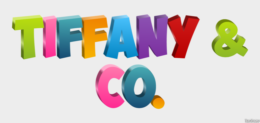 Tiffany & Co. Text effect
