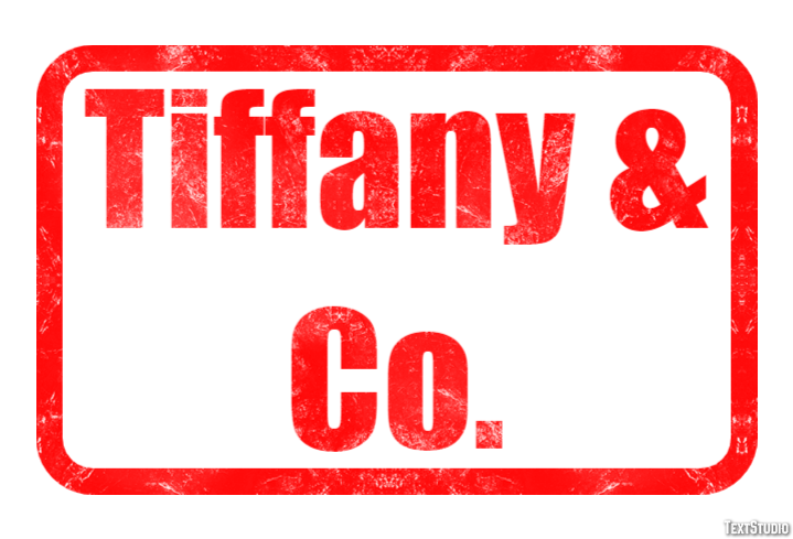 Tiffany & Co. Text effect