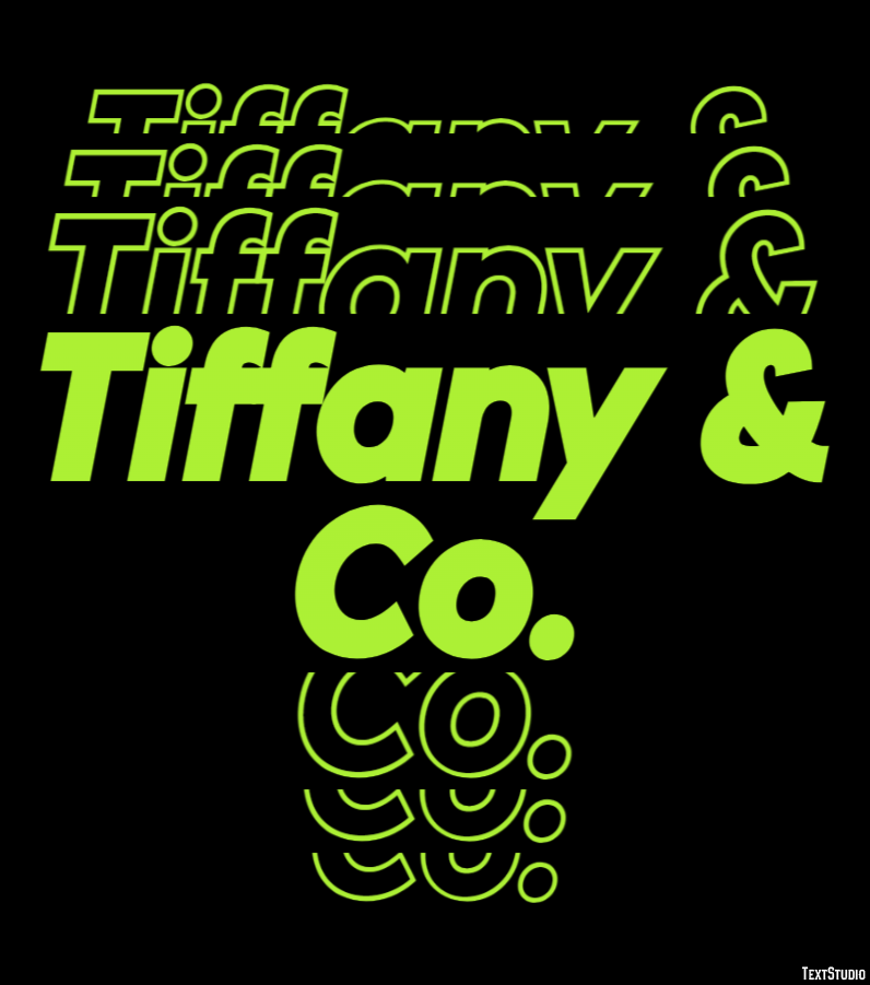 Tiffany & Co. Effet de Texte