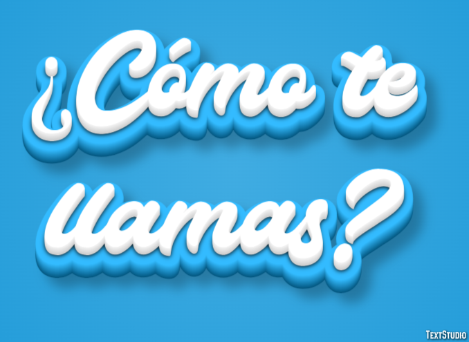 ¿Cómo te llamas? Effet de Texte