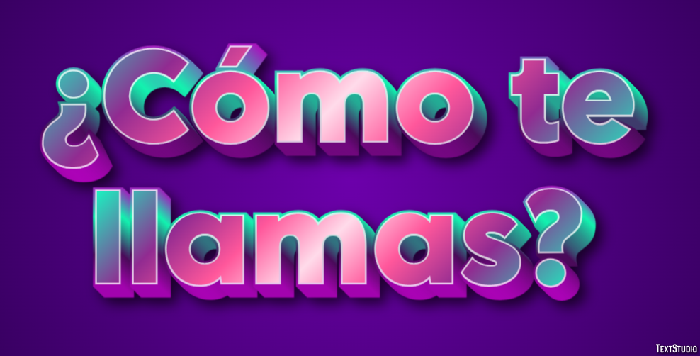 ¿Cómo te llamas? Effet de Texte