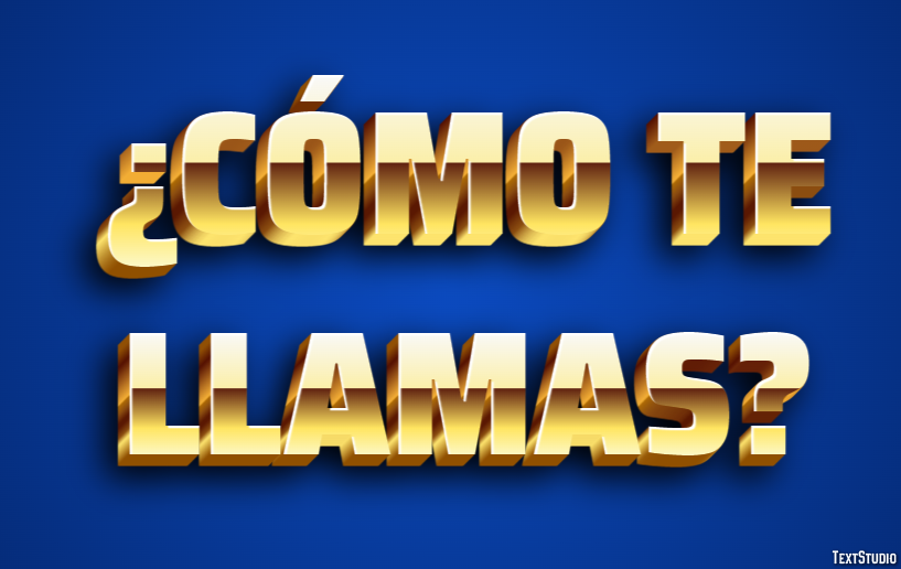 ¿Cómo te llamas? Effet de Texte