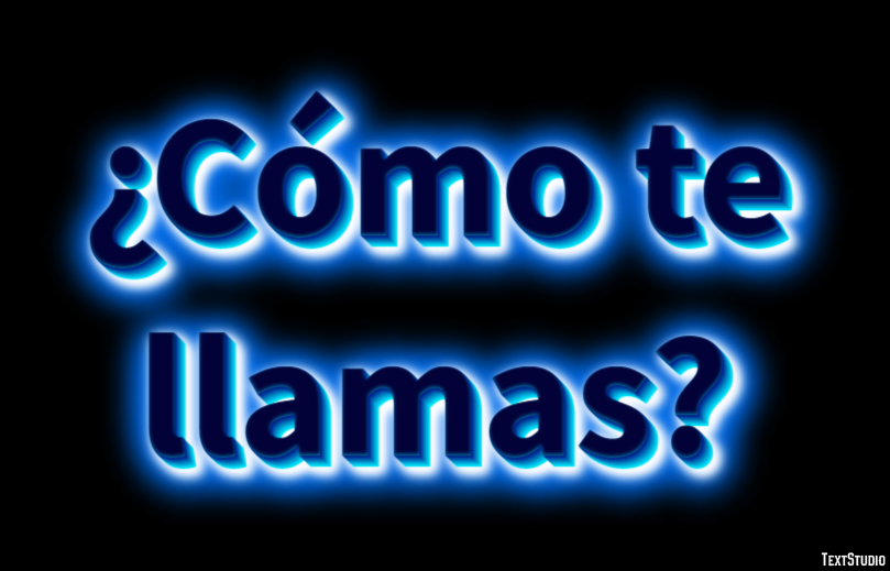 ¿Cómo te llamas? Effet de Texte