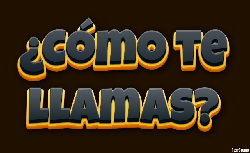 ¿Cómo te llamas? Effet de Texte