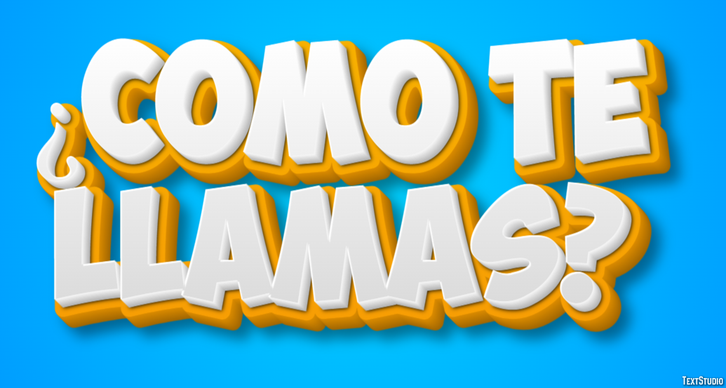 ¿Cómo te llamas? Effet de Texte