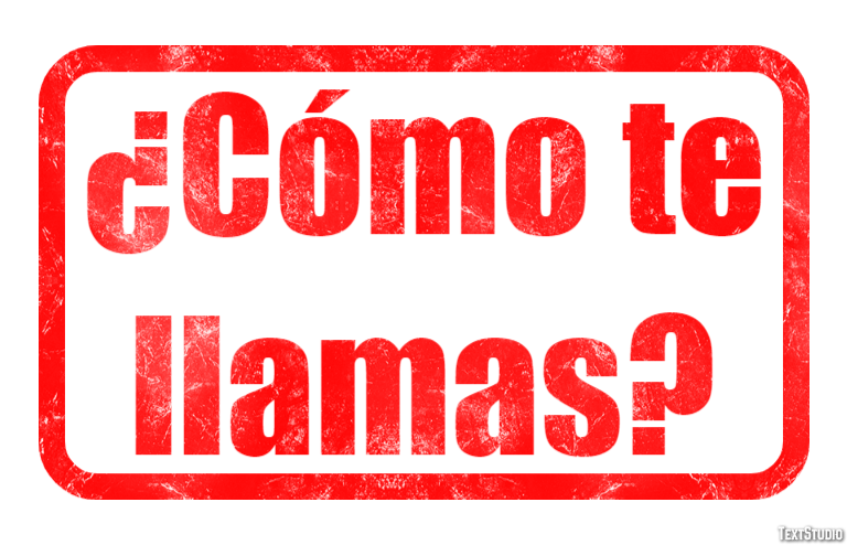 ¿Cómo te llamas? Effet de Texte
