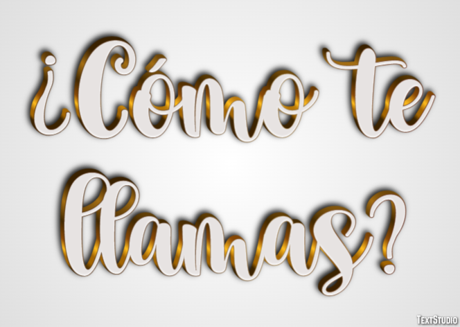 ¿Cómo te llamas? Effet de Texte