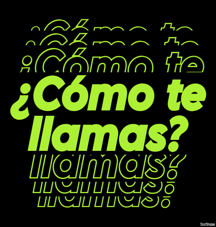 ¿Cómo te llamas? Effet de Texte