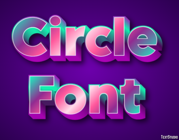 Circle Font Text effect