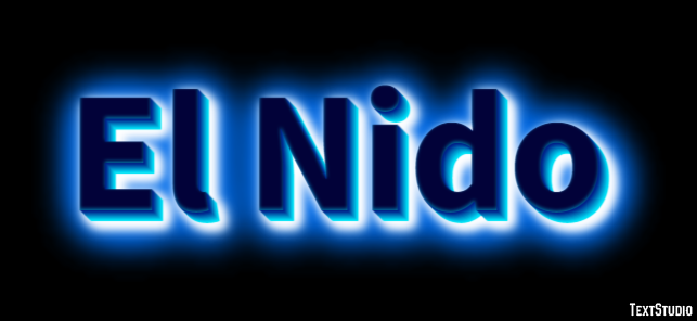El Nido Efecto de Texto