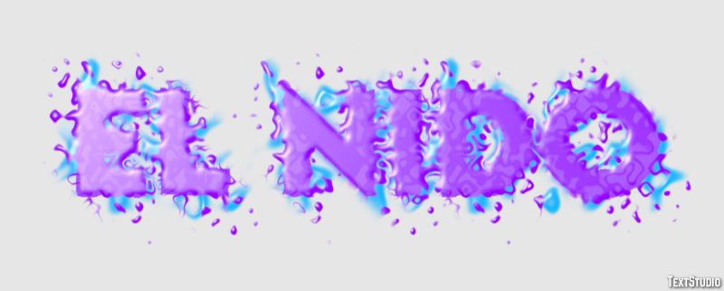 El Nido Efecto de Texto