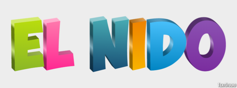 El Nido Efekt tekstowy