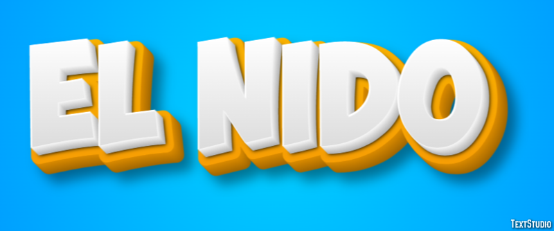 El Nido テキスト効果