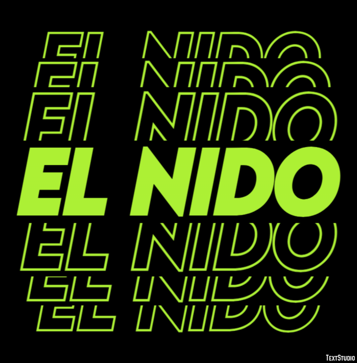 El Nido テキスト効果