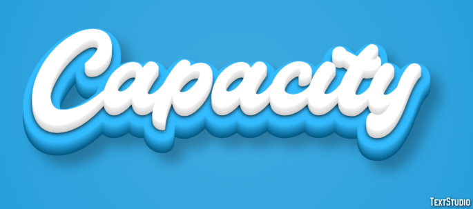Capacity Эффект текста