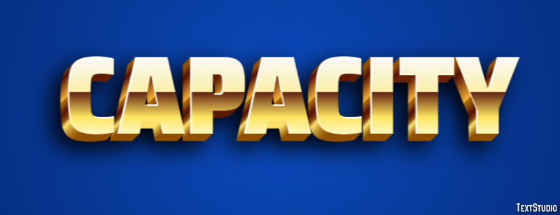Capacity Эффект текста
