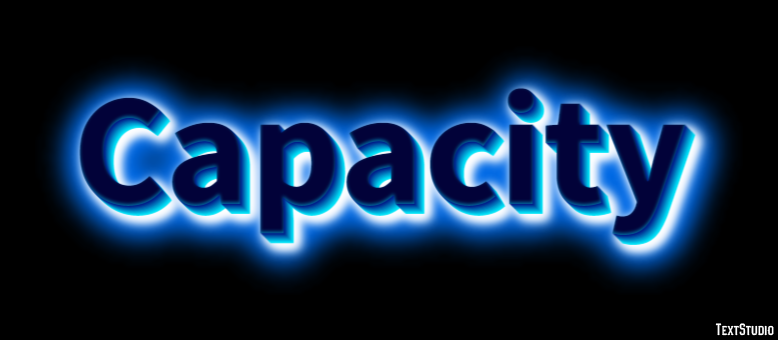 Capacity Efeito de texto