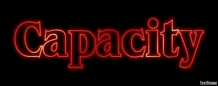 Capacity Эффект текста