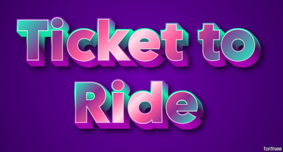 Ticket to Ride Effet de Texte
