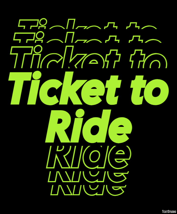 Ticket to Ride Effet de Texte