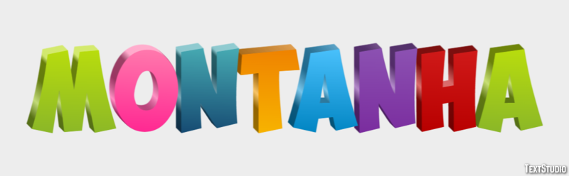Montanha Efeito de texto