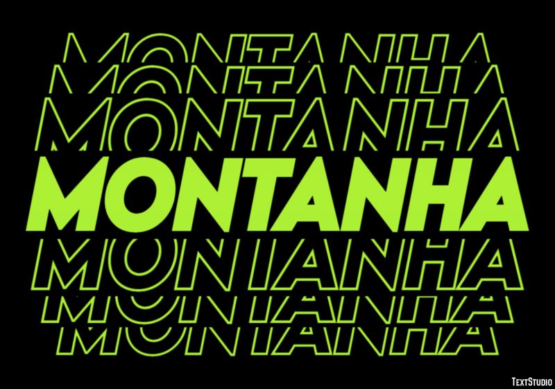 Montanha Efeito de texto