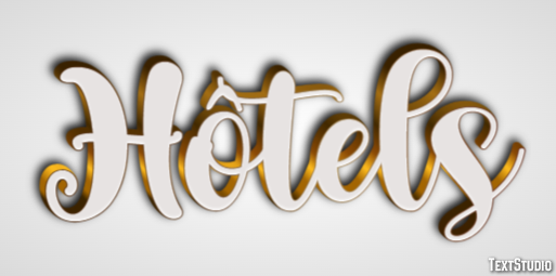 Hôtels Text Effect