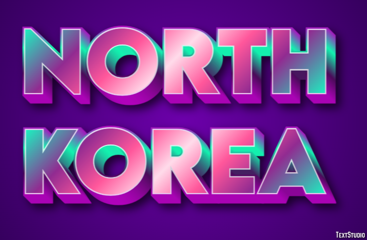 North Korea Effetto testo