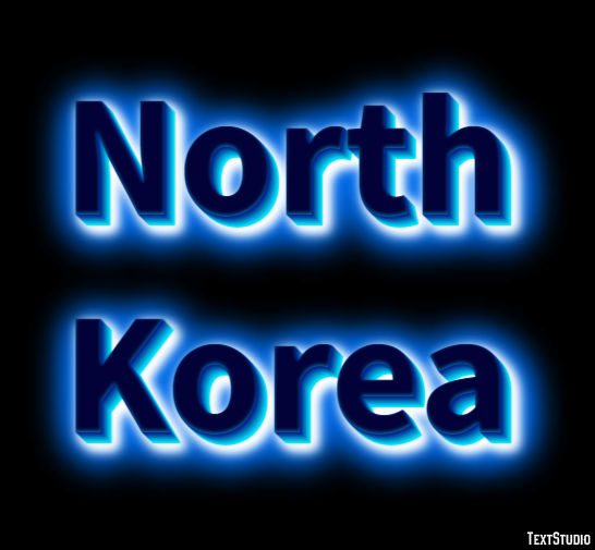 North Korea Efeito de texto