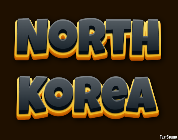 North Korea Effetto testo