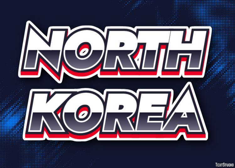 North Korea Text Effect