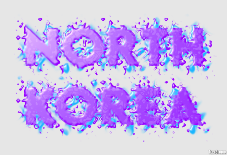 North Korea Text effect