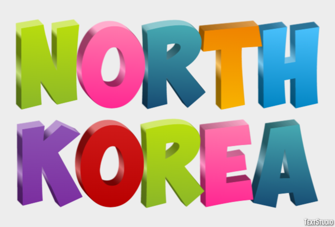 North Korea Effetto testo