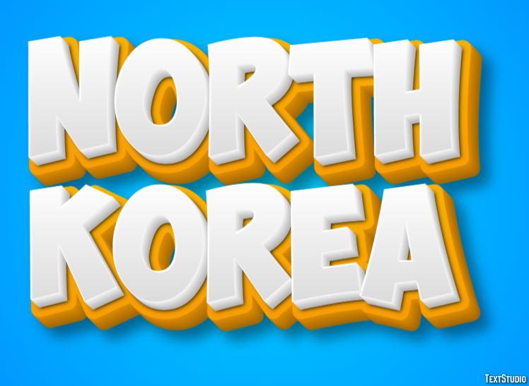 North Korea Effetto testo