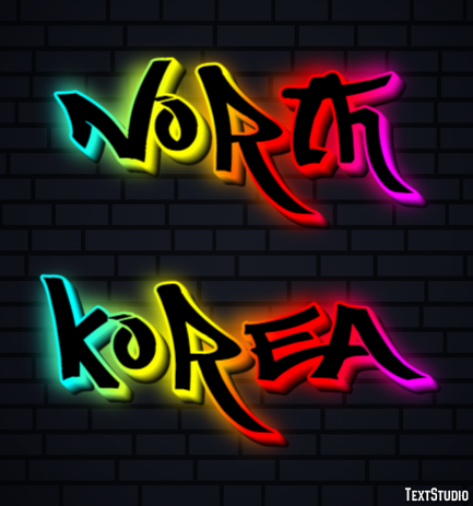 North Korea Effetto testo