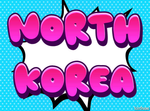North Korea Text effect