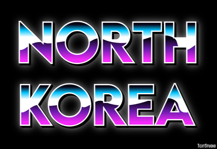 North Korea Text effect