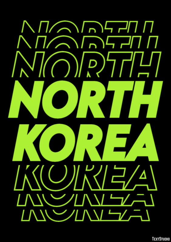 North Korea Text Effect