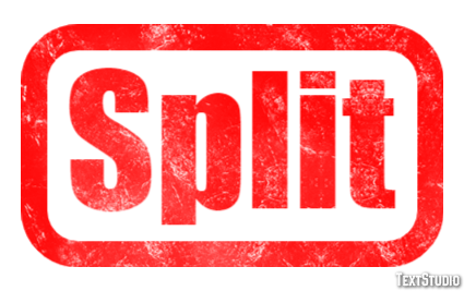 Split Efekt tekstowy
