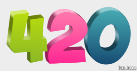 420 Text Effect