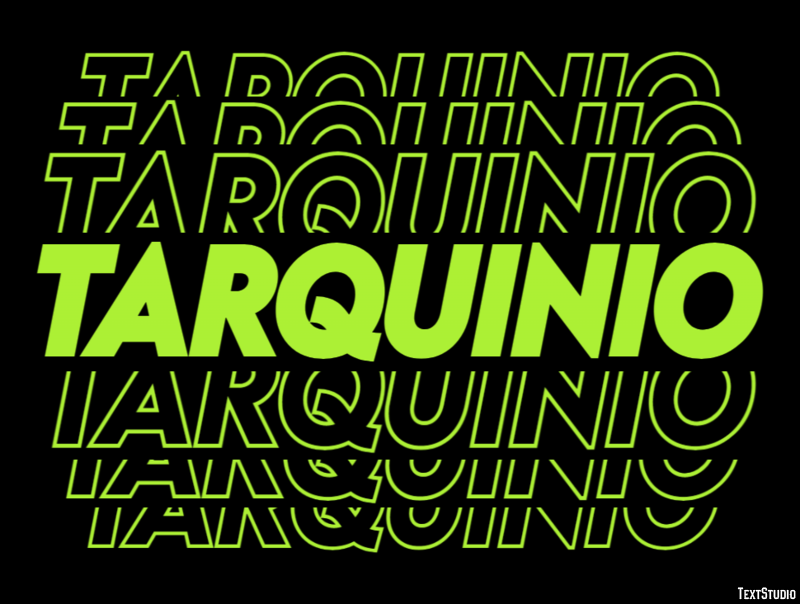 Tarquinio Effetto testo
