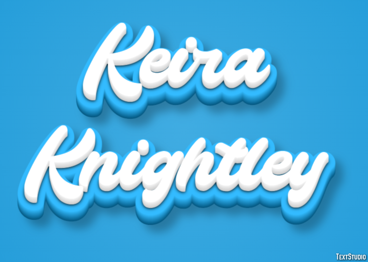 Keira Knightley Text Effect