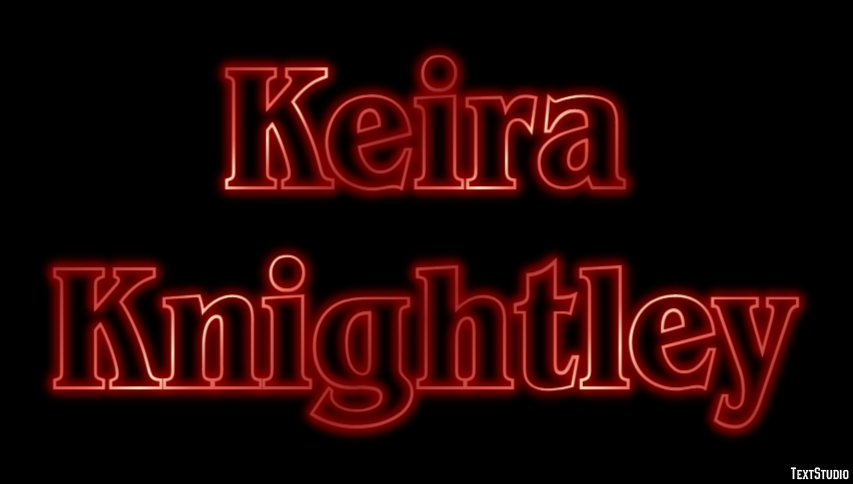 Keira Knightley Text effect