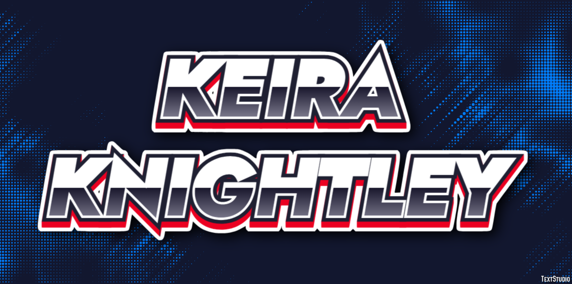 Keira Knightley Text effect