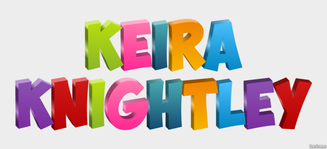 Keira Knightley Text Effect