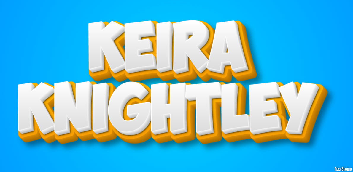 Keira Knightley Text effect
